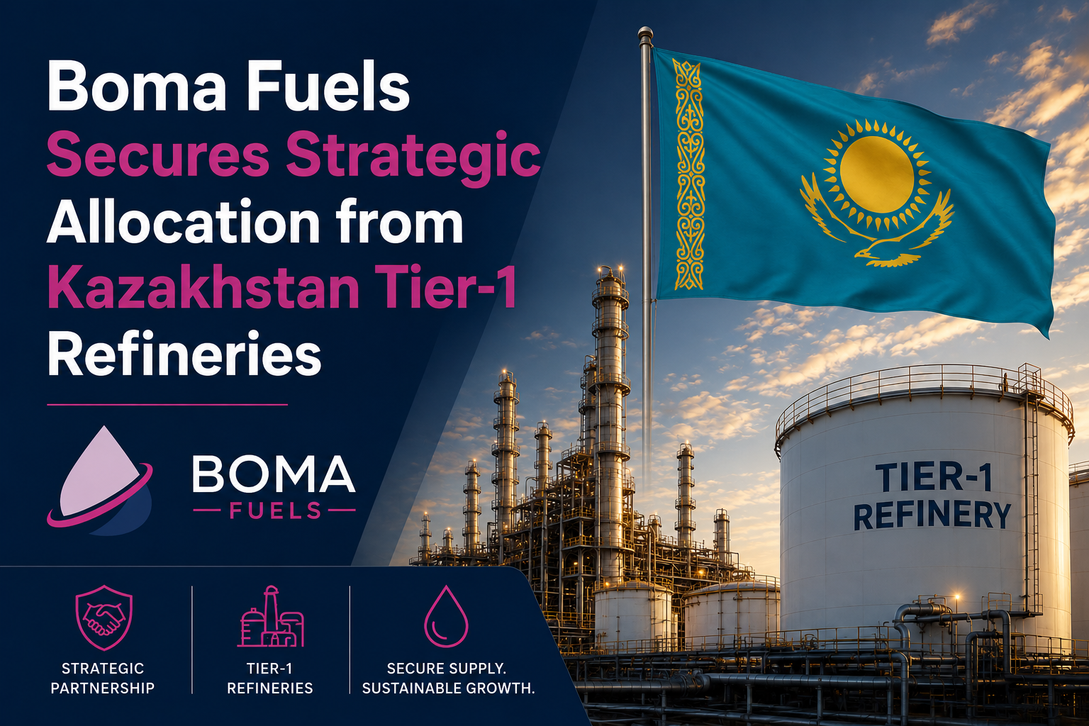 Boma Fuels Secures Strategic Allocation from Kazakhstan Tier-1 Refineries